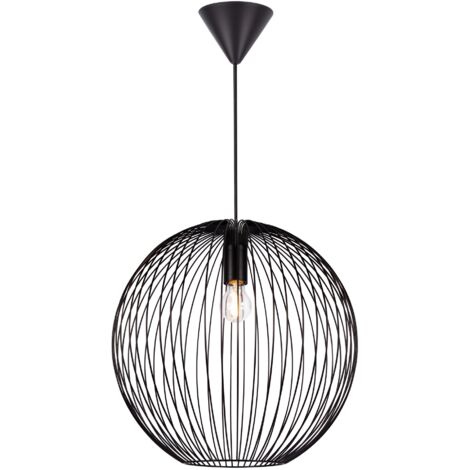 Suspension BERONI 45 Métal Noir, H.43 - IP20 - E27 /Nordlux Intérieur