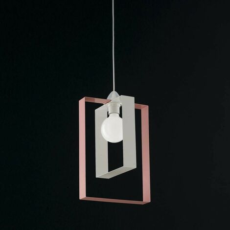 Suspension blanc rose avec rectangles Duplo Bonetti