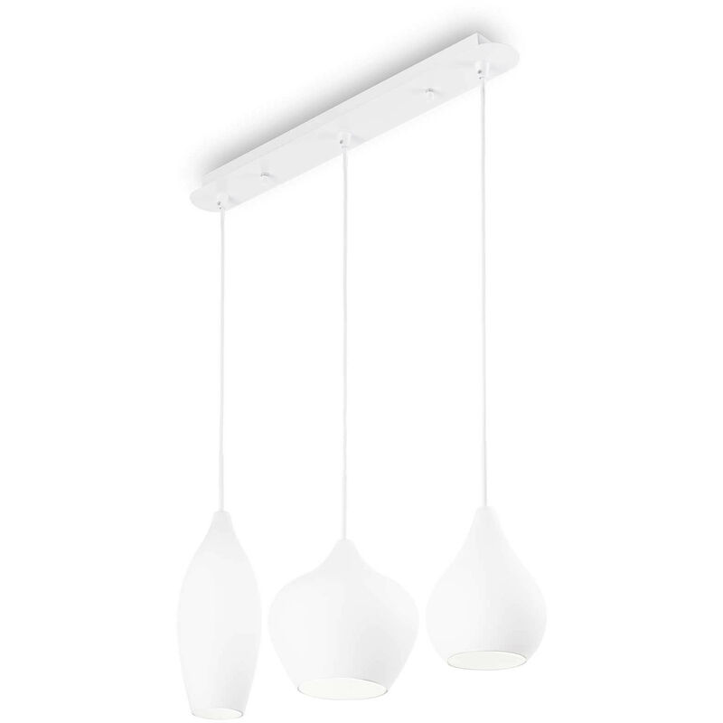 

Soft - Lámpara colgante de techo de 3 luces blanca, E14 - Ideal Lux