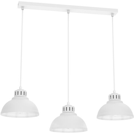 Suspension blanche 75 cm 3 abat-jour Sven E27 Luminex