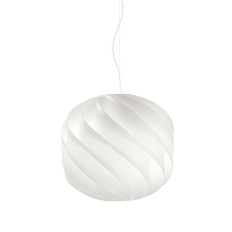 Suspension Blanche en Métal Chromé Cm. 25 x 23