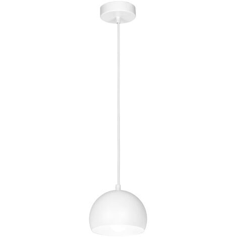 Suspension blanche minimaliste Sool E27 Luminex Ø15