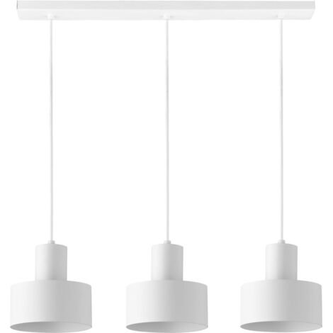 Suspension blanche minimaliste triple Rif 3xE27 Sigma