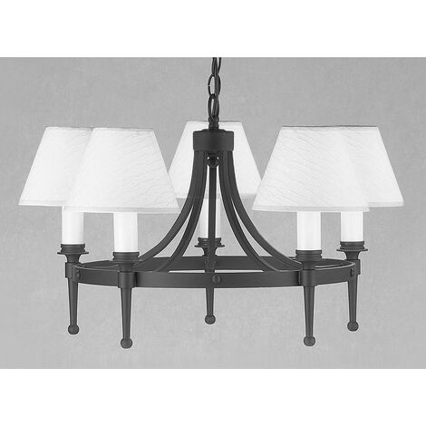 Suspension Blenheim Fer sterling ampoules 32cm