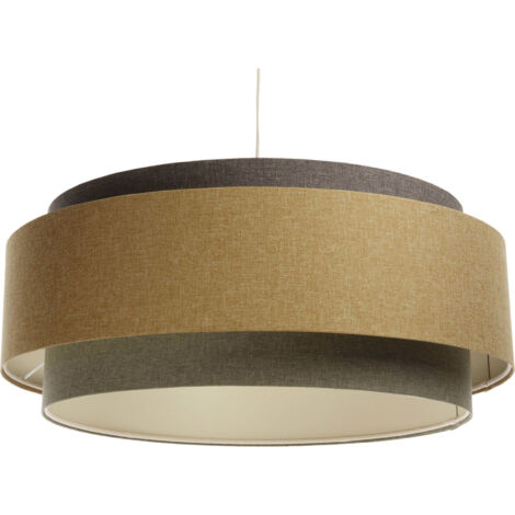Suspension bohème élégante tissu crème pour salon ou chambre - Beige crème texturé