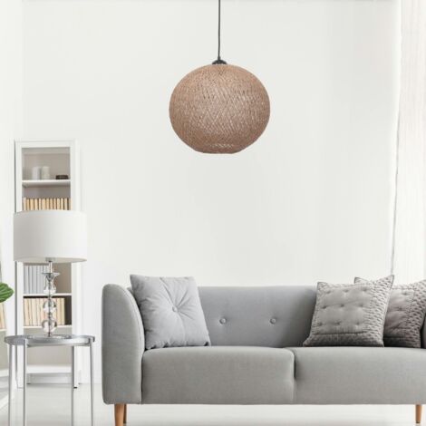 Suspension bohème jute naturelle - forme boule, ø38 cm AROSA