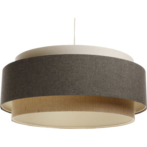Suspension boho élégant en tissu crème pour salon ou chambre - beige sable et crème doux