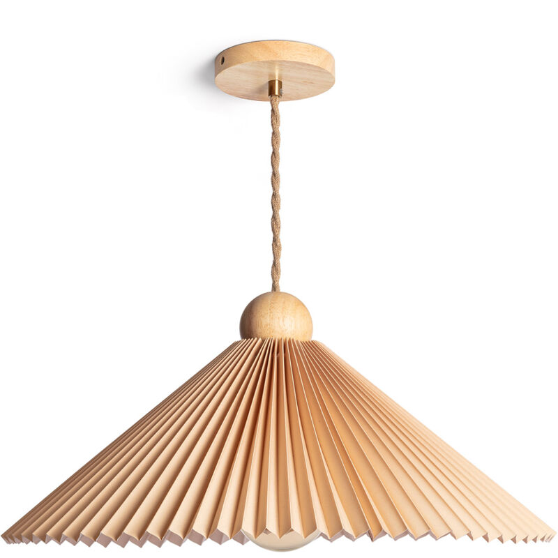 Suspension Bois et Tissu Luanda Orange Suspension Bois et Tissu Luanda Orange