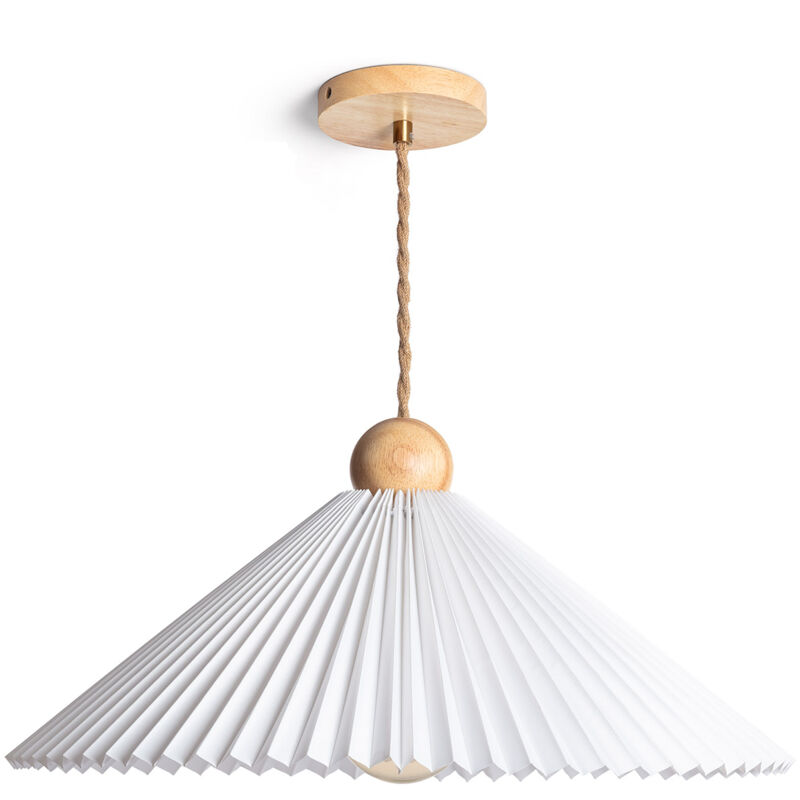 Suspension Bois et Tissu Luanda Blanc Suspension Bois et Tissu Luanda Blanc