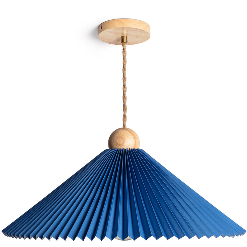 Suspension Bois et Tissu Luanda Bleu foncé Suspension Bois et Tissu Luanda Bleu foncé