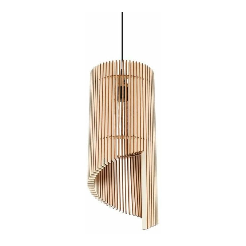 Silumen - Suspension Bois Géométrique design pour Ampoule E27