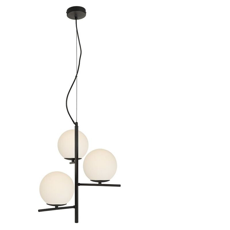 Suspension Boston Opale Noire 3xE14 Suspension Boston Opale Noire 3xE14