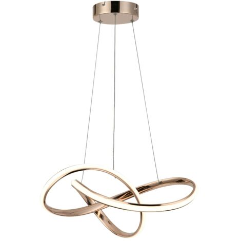 Suspension boucle or rose Hannah LED 36W Reality Ø50cm