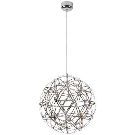 Suspension boule LED 12W Ø50 chromée Eudora Rabalux