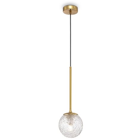 Suspension boule verre Maytoni Ligero Ø15 laiton E27