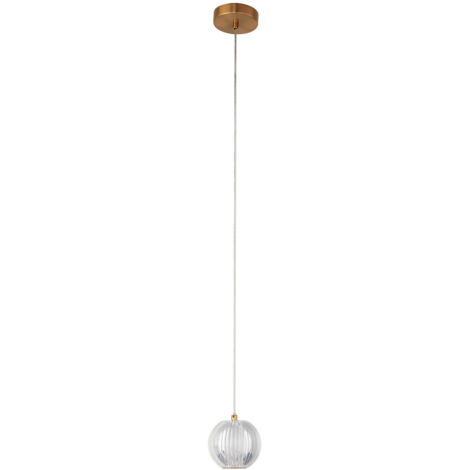 Suspension Brillant dorée boule LED CCT 5W Prestige