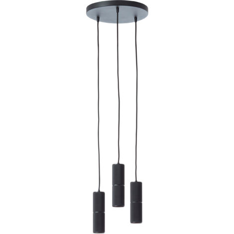 Suspension brillante Marty LED, D : 30 cm, 3x 350 lm, 3000 K, aluminium, noir sable
