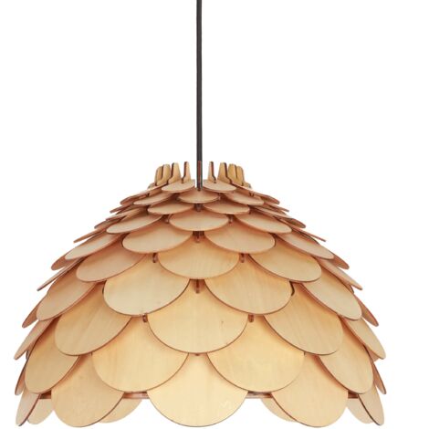 Suspension Burgo Ø35 bois clair E27 Light Prestige