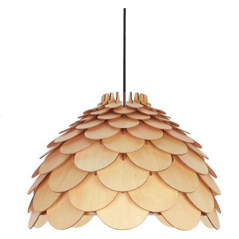 Suspension Burgo Ø50 bois clair E27 Light Prestige