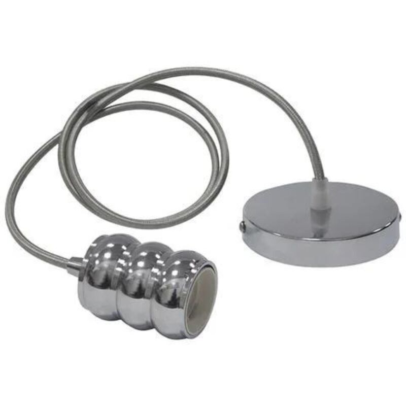 Suspension câble (1m) Gauss chrome E27 IP20 max 60W Suspension câble (1m) Gauss chrome E27 IP20 max 60W