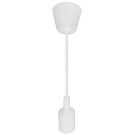 Suspension câble blanc 1m E27 IP20 max 60W – Câble ajustable pour ampoule vintage – Norme CE et RoHS – Montage individuel ou en série – Horoz Electric