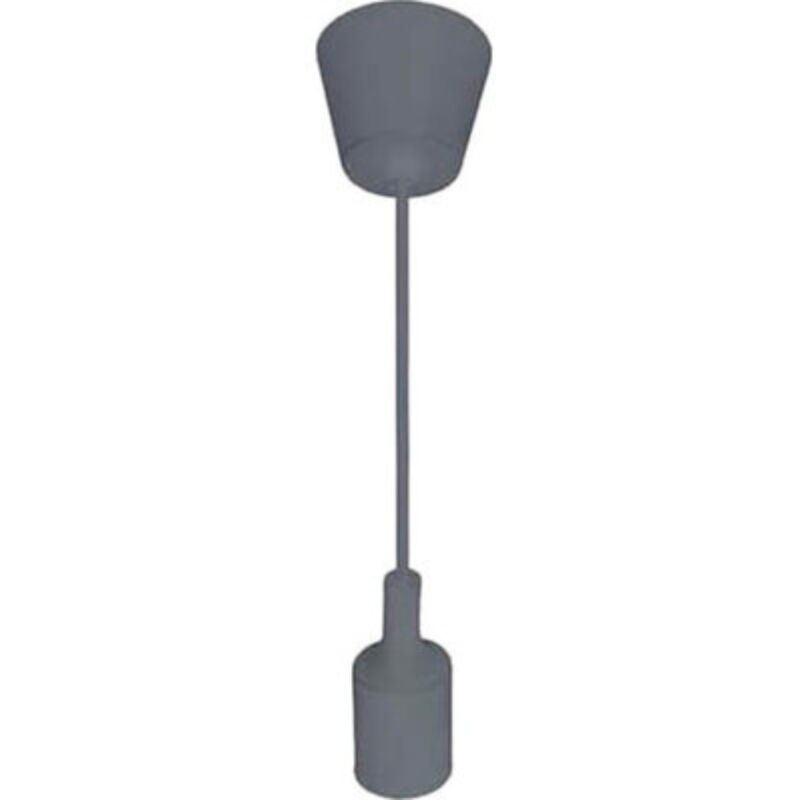 Suspension câble gris (1m) E27 IP20 max 60W Suspension câble gris (1m) E27 IP20 max 60W