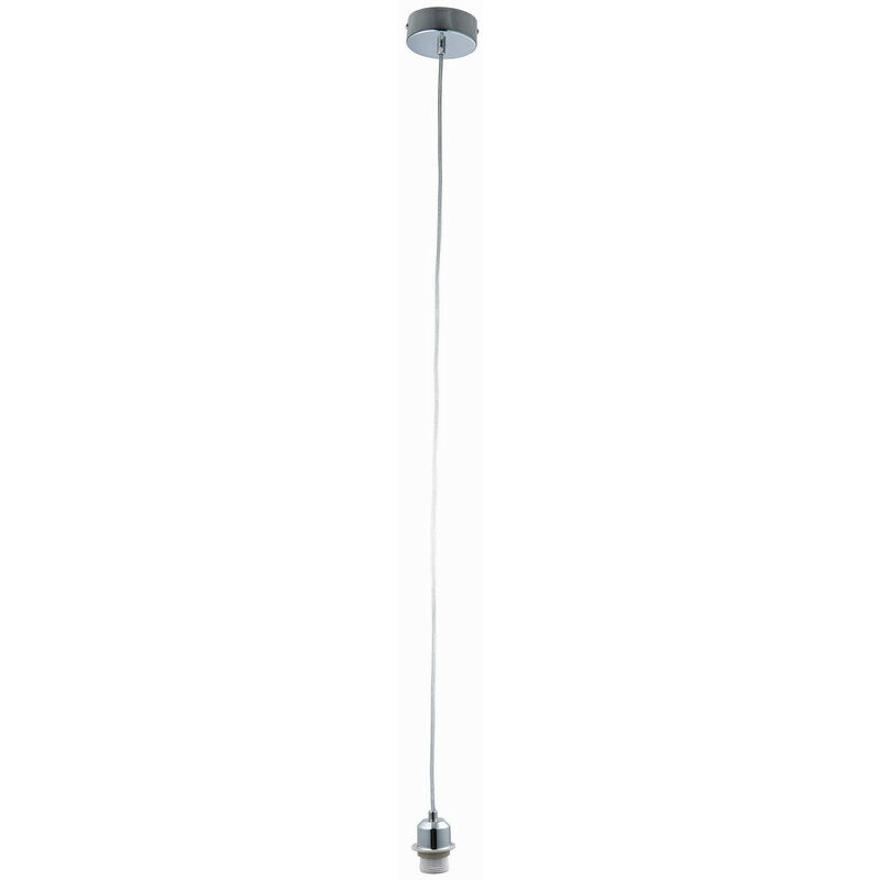 Cable Set - Ceiling Pendant Light Chrome, E27 - Endon