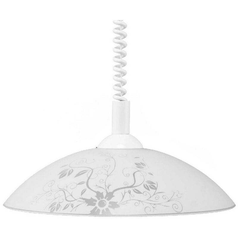 Epikasa - Suspension California, Plastique, Verre, Blanc, 40x40x80 cm