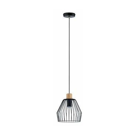 Suspension 20w Sans Et Bois Dimmable Max Ampoule Métal Cameo E27 yb76gf