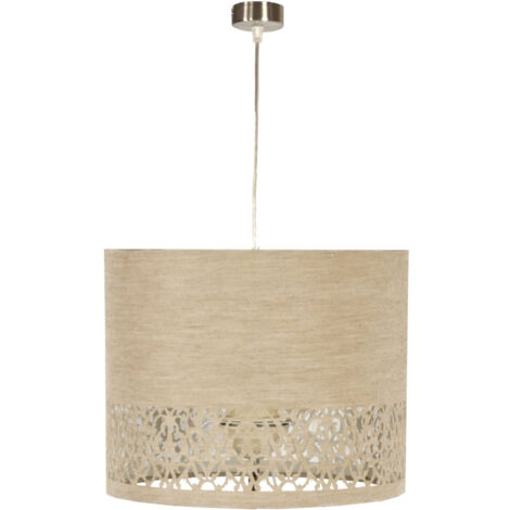Suspension Candellux Arabesca crème argent Ø33 E27