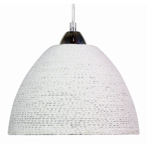 Suspension Candellux Braid blanche corde Ø23 cm E27