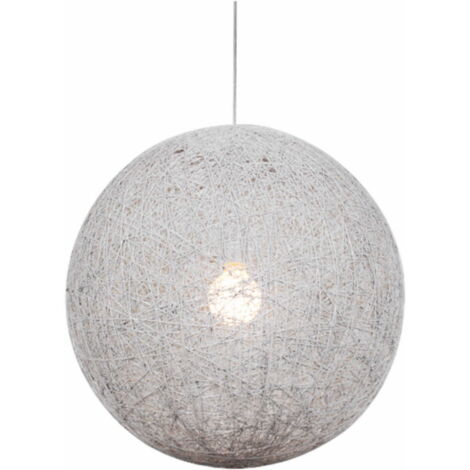 Suspension Candellux Caruba Ø30 corde chromée blanche E27