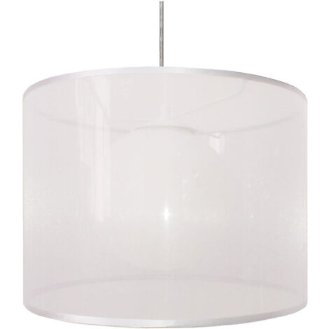 Suspension Candellux Chicago blanche Ø35 verre E27