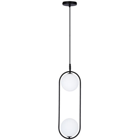 Suspension Candellux Cordel 2xG9 28W noir/blanc 140cm