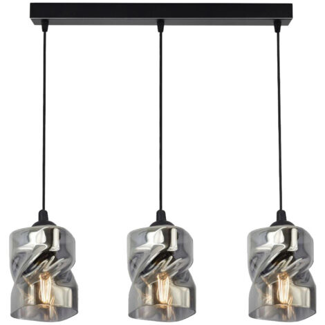 Suspension Candellux FELIS 3xE27 noir et gris dimmable