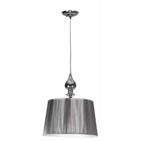 Suspension Candellux Gillenia Ø35cm chromée tissu 1xE27