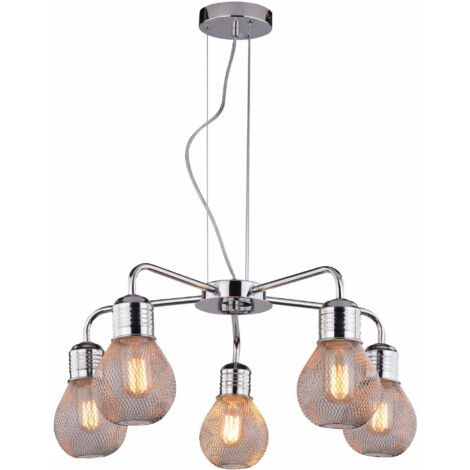 Suspension Candellux Gliva 35-58669 5xE27 chromée métal