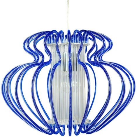 Suspension Candellux Imperia Ø52 bleu chrome acrylique