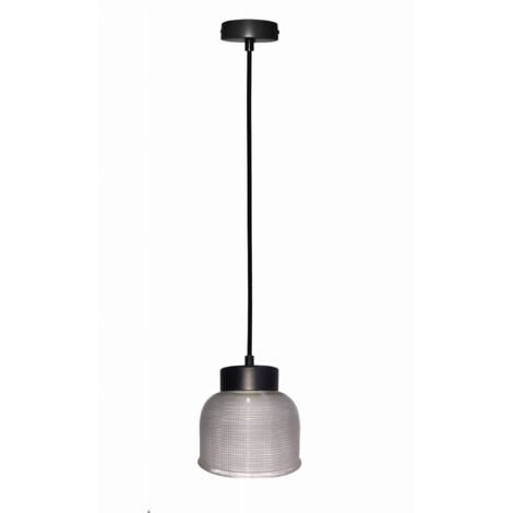 Suspension Candellux Liverpool verre gris E27 Ø14,5