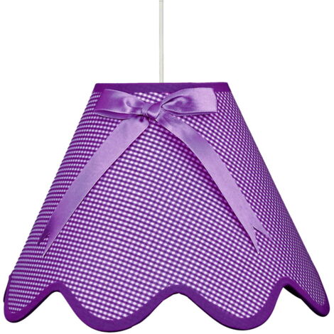 Suspension Candellux Lola Ø40 violet blanc E27 en tissu