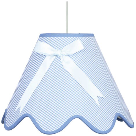 Suspension Candellux Lola blanche/bleue Ø40 E27 60W