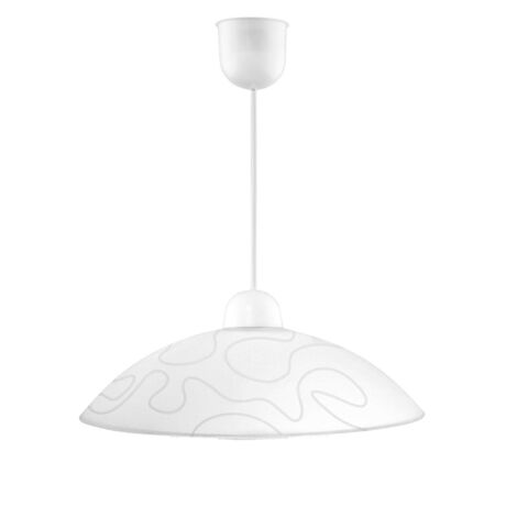 Suspension Candellux Malibu blanche Ø40 verre E27 60W