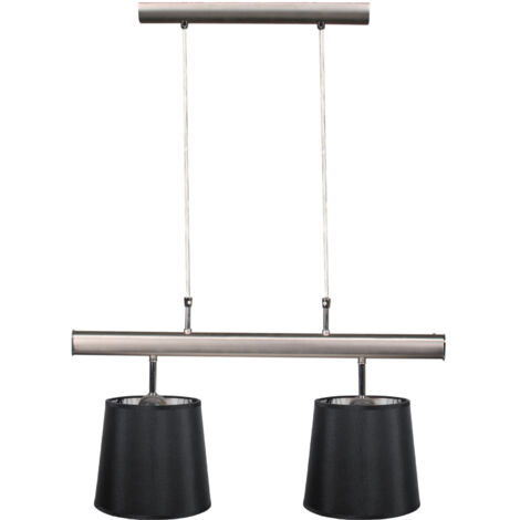 Suspension Candellux Milonga satin noir 60 cm 2xE27