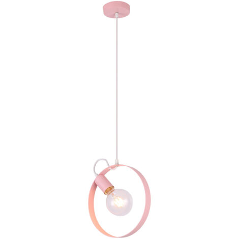 Suspension Candellux Nexo rose métal 1xE27 100 cm IP20