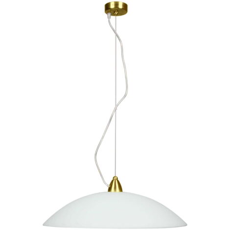 Suspension Candellux Oteo Ø30 verre blanc doré E27
