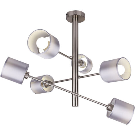 Suspension Candellux SAX 36-70715 argent tissu 6xE14