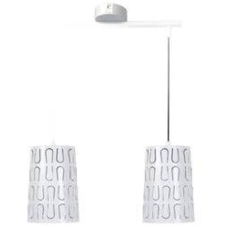 Suspension Candellux Vista 2xE27 métal blanc 115cm