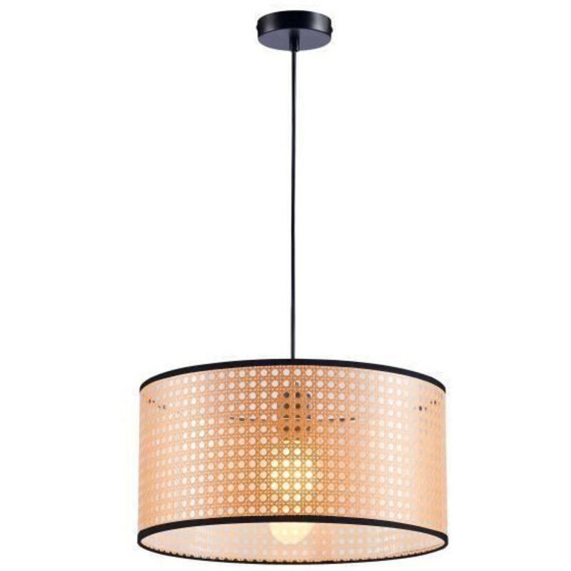 Suspension Imitation Cannage - &Oslash; 40 x H 140 cm - Noir - MIKADO
