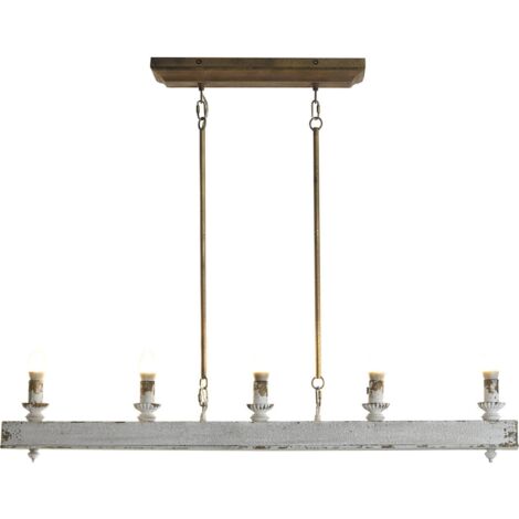 Suspension chic vintage en métal effet vieilli - Métal vieilli effet ancien
