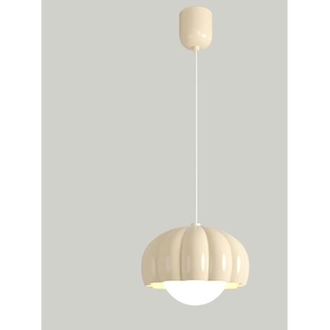 Suspension citrouille de dessin animé, lampe suspendue en résine avec abat-jour sphérique en acrylique, lustre de chevet, luminaire G9, lampes à suspension simples et modernes pour chambre d'e